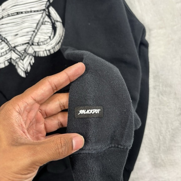 3Blackdot‎ Gaming Pullover Long Sleeve Fleece Black Hoodie Women's Large - Picture 3 of 9